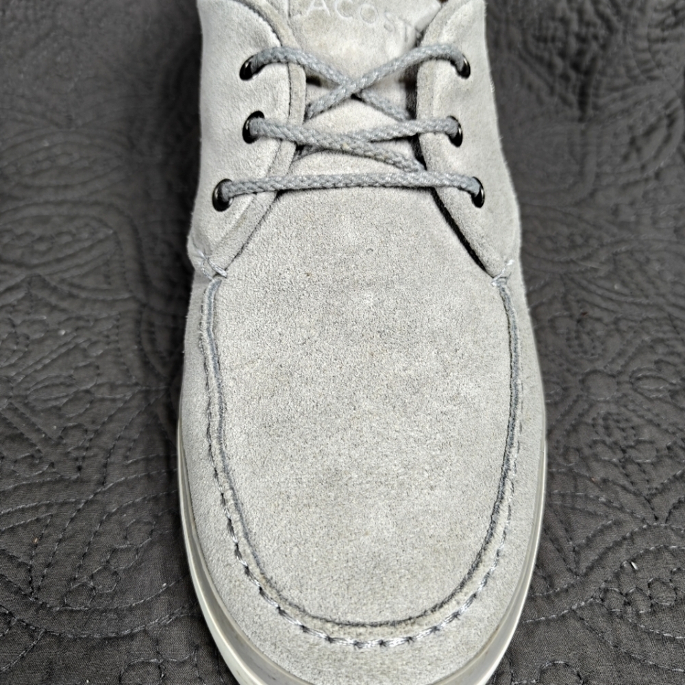 Lacoste Sevrin 7 Suede Leather Casual Boat Shoes Gray Blue Men's Size 11 - Picture 5 of 10
